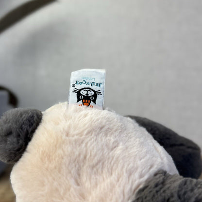 Jellycat Medium Puffles Panda - Super Soft Sitting Cream & Black Panda 13"
