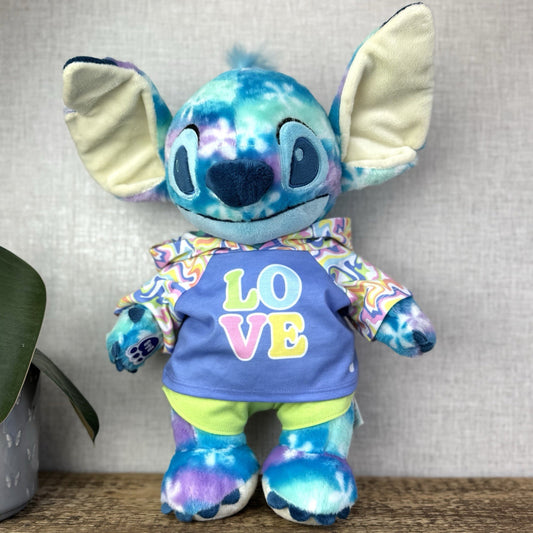 Build A Bear Disney Fun Florals Stitch - Floral Print Bab Stitch Plush Bear 17”