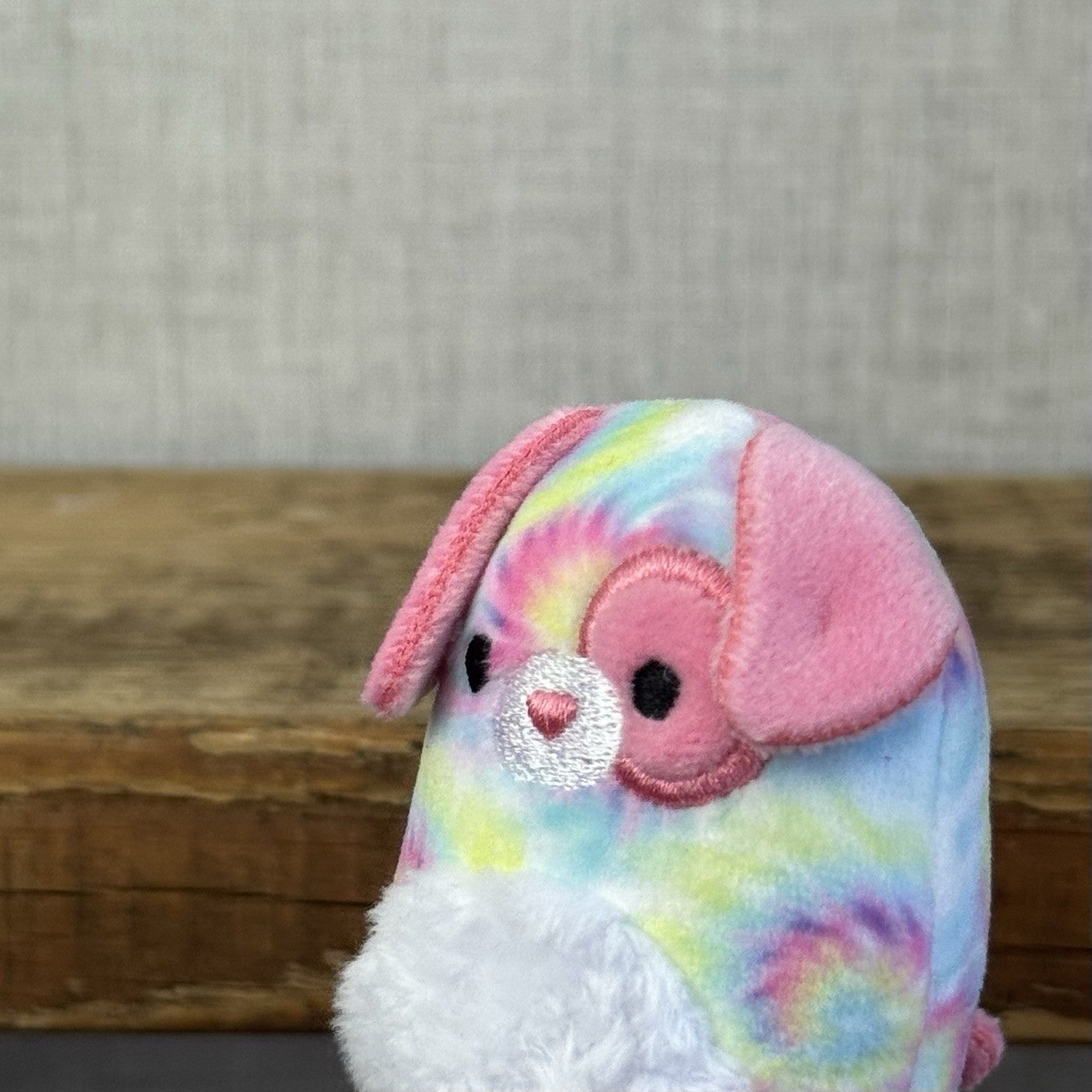Squishmallow Squishville -Shena Tie Dye Dog Pink/Blue  (Multi Buy Discount)