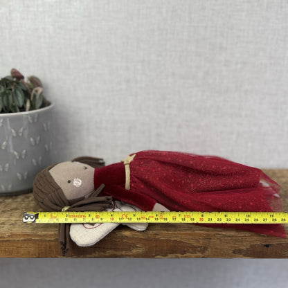 Mamas & Papas Ruby Fairy Doll - Christmas Fairy Doll Red/Gold Rag Doll Retired