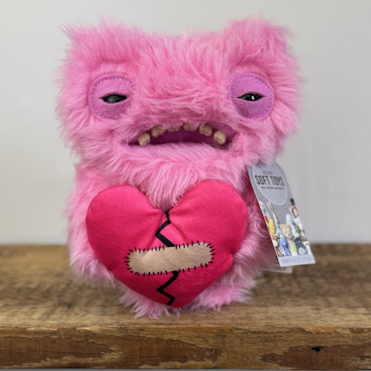 Fuggler Love Fugg - Pink Fuggler With Heart Soft Toy - Valentines Fuggler
