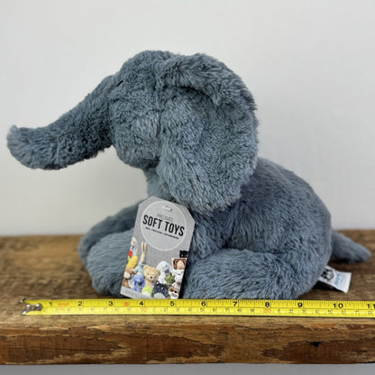 Jellycat Medium Huggady Elephant - Blue Beanie Elephant Rare/Retired 11"