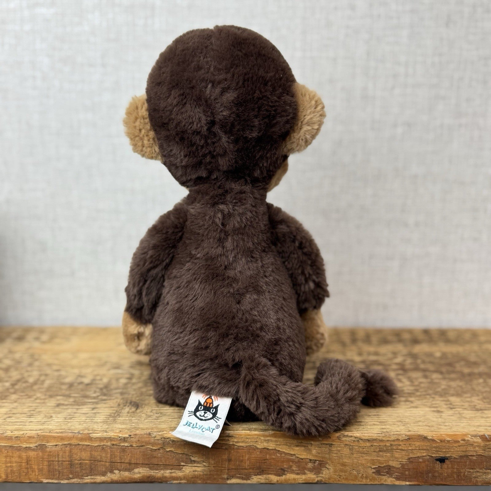 Jellycat Wumper Monkey - Deep Brown Super Soft Monkey Soft Beanie Retired 12”