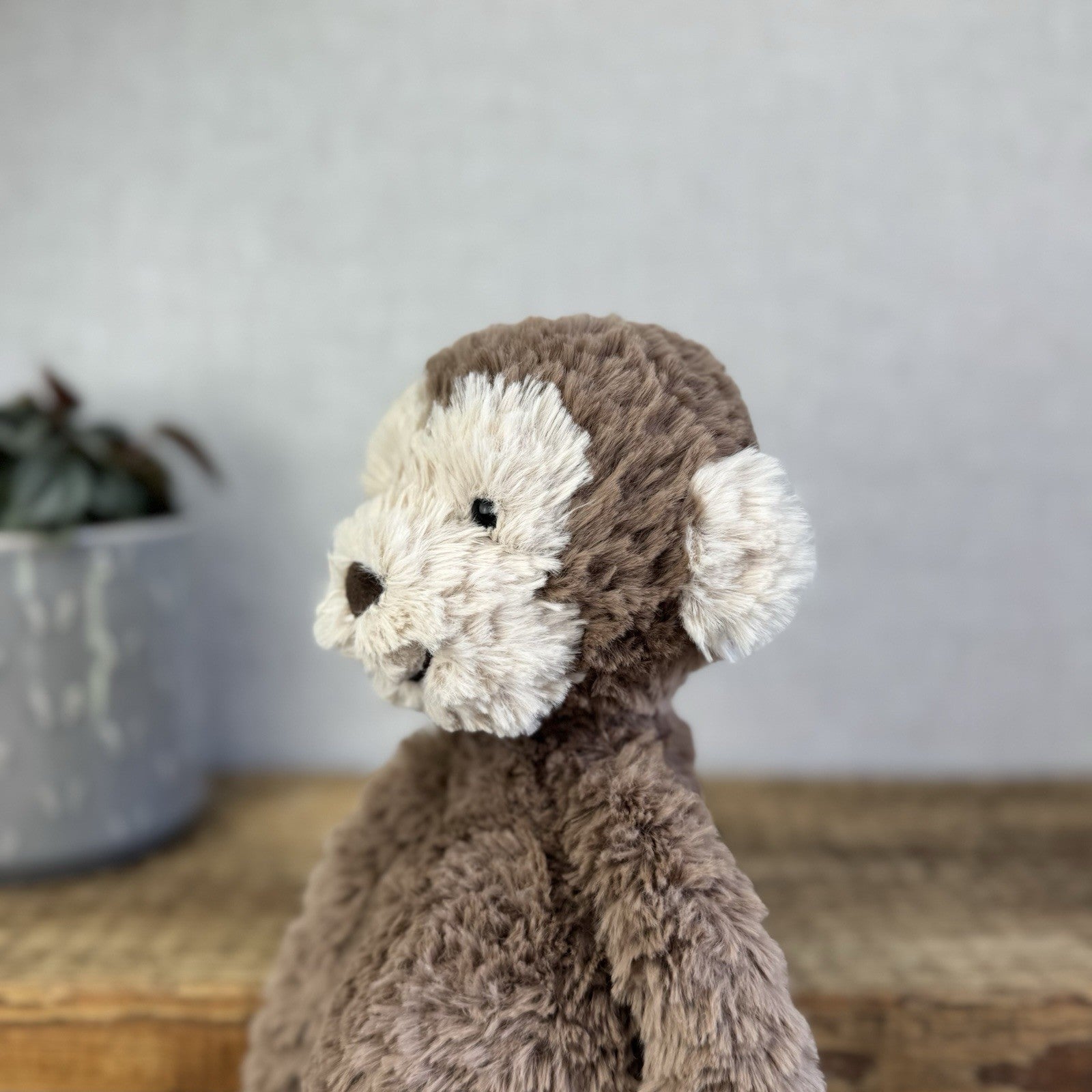 Jellycat Smuffle Monkey - Retired Beanie Monkey Light Brown 14" (#2)