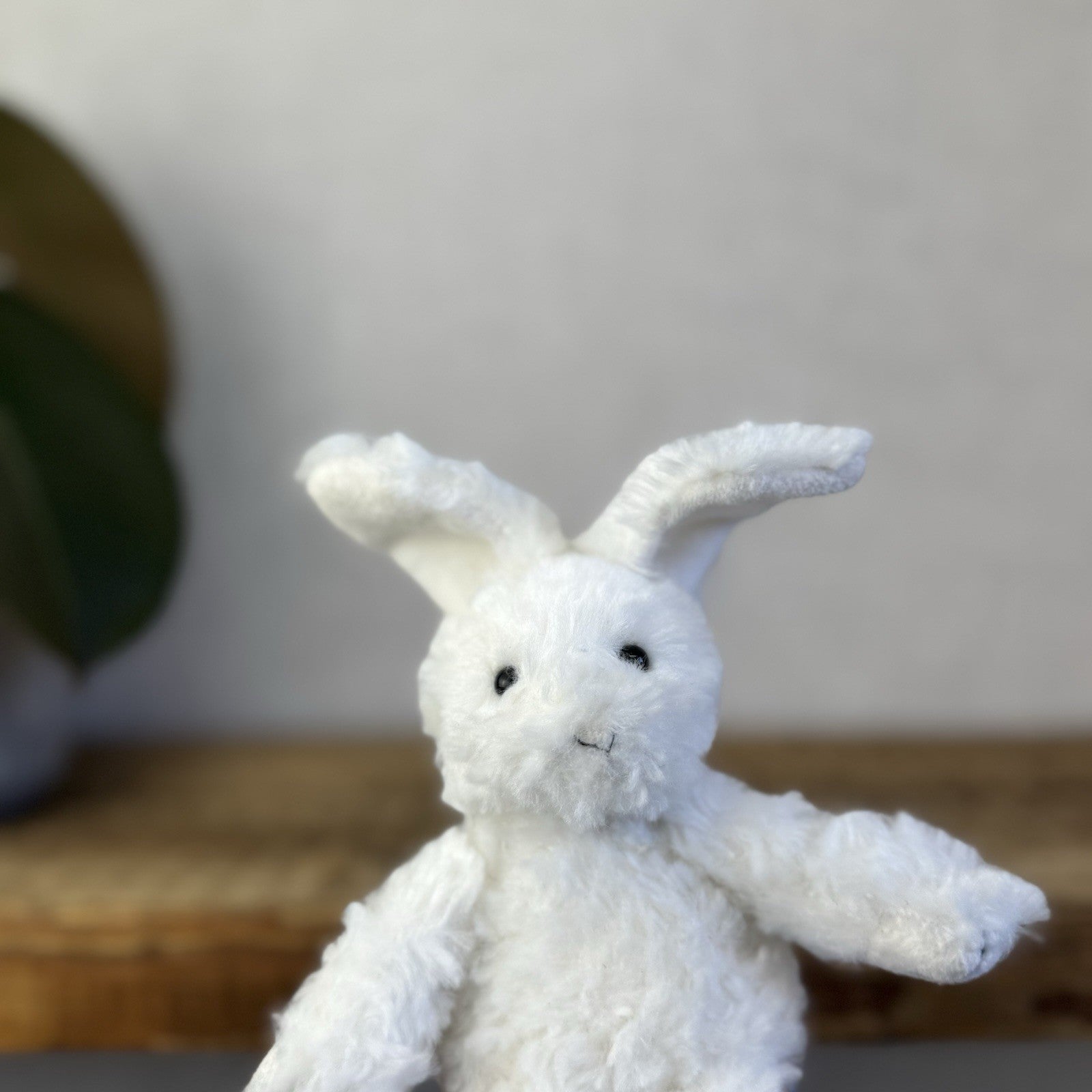 The Little White Company Tiny Bunny Tiny Pickles Bunny Rattle (Jellycat Collab)