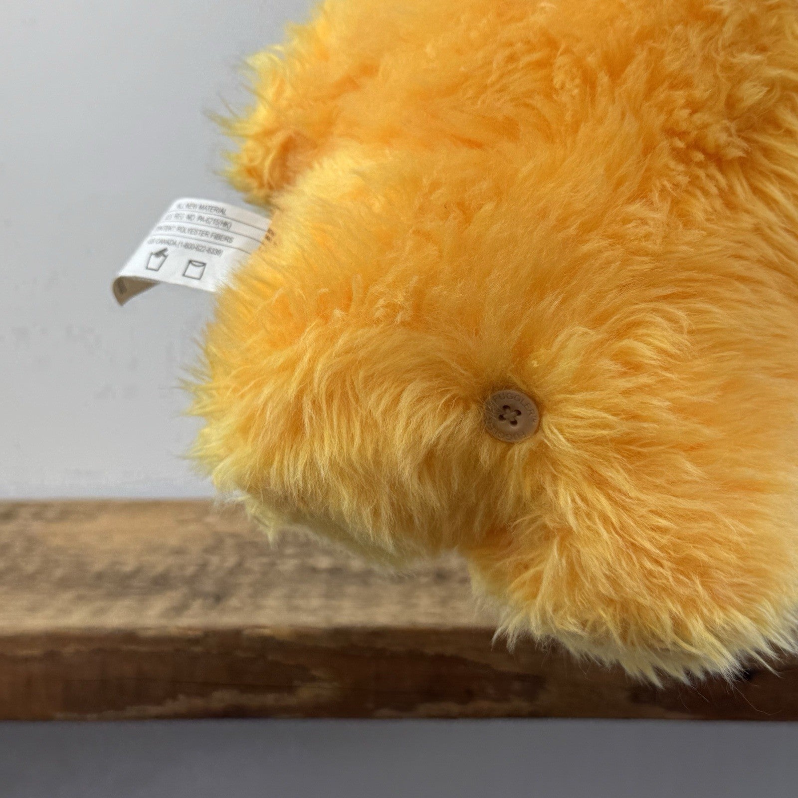 Fuggler Awkward Bear Yellow Fur Soft Toy 12’ Plush - Retired Rare Cuddly