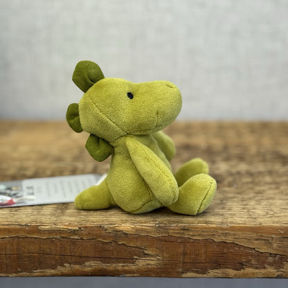 Jellycat My First Dinosaur Rattle - Small Velour Green Rattle Beanie Retired 8"