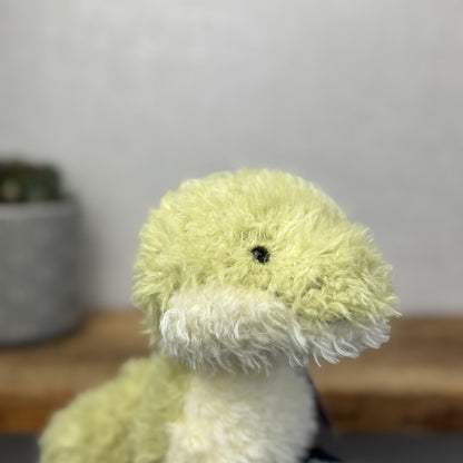 Jellycat Little Snake - Fluffy Light Green Snake Beanie Plush Curly Hair 7”