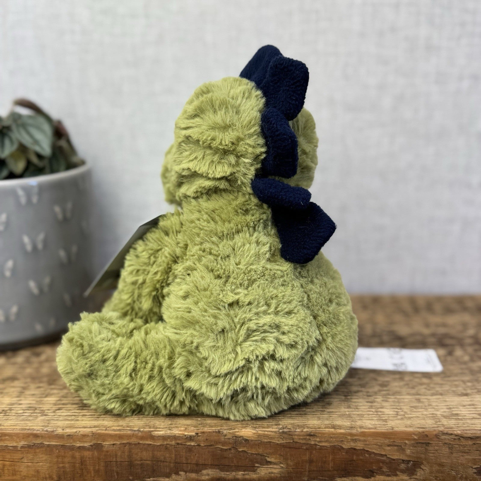 Joules Plush Green Dinosaur 8" Soft Toy - Medium Beanie Green Dino Plush Teddy 