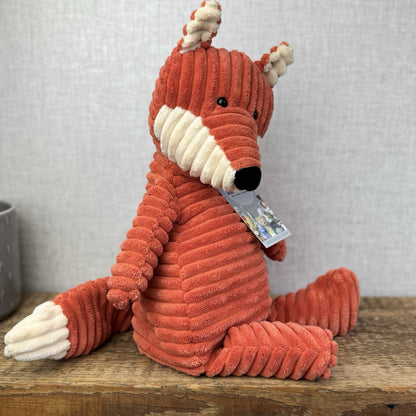 Jellycat Medium Cordy Roy Fox - Orange Corduroy Fox Plush Large Rare Retired 14"