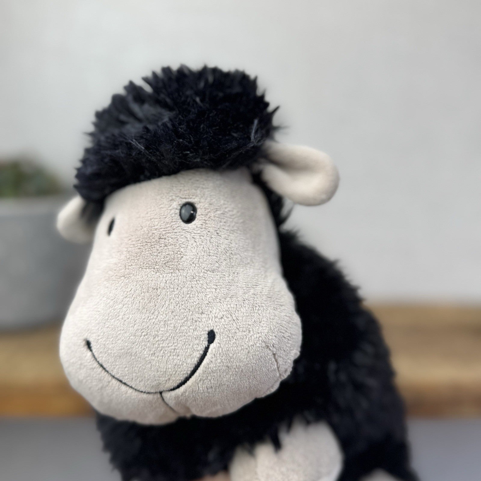 Jellycat Medium Black Truffles Sheep - Floppy Lamp Pillow Beanie Retired 14” NWT