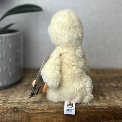 Jellycat Nibbles Chick - Small Fluffy Chick Soft Toy - Duckling Duck Jellycat 9"