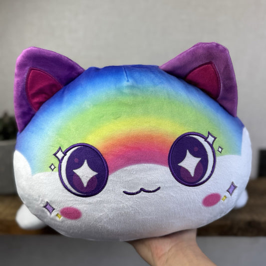 Jumbo Aphmau MeeMeows Galaxy Cat - Rainbow Cat Huge Squishmallow Plush Rare 16"