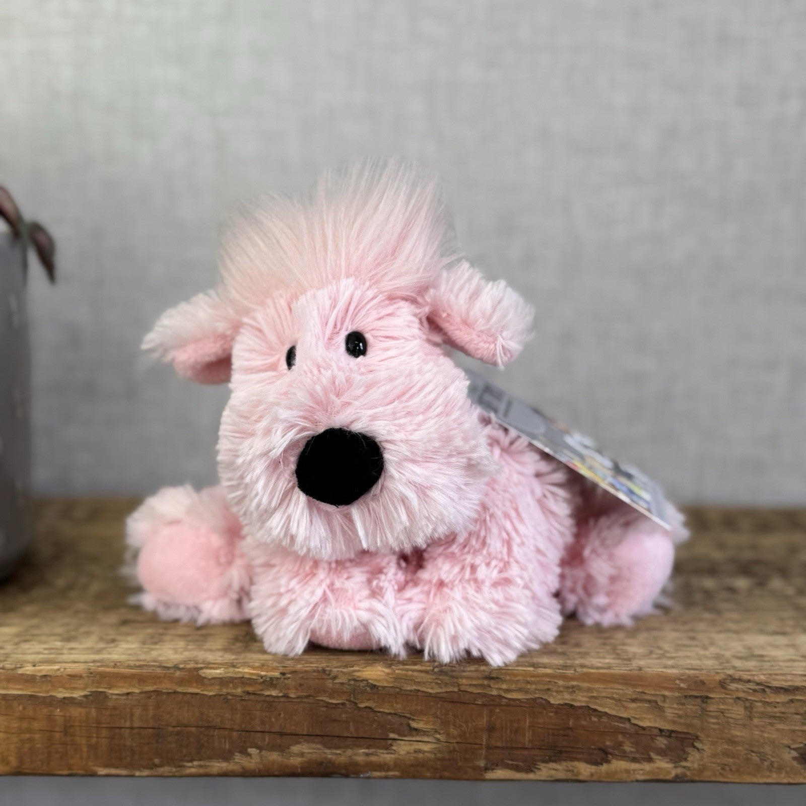 Jellycat Small Pink Truffles Dog Puppy- Floppy Dog Pillow Beanie Rare 7”