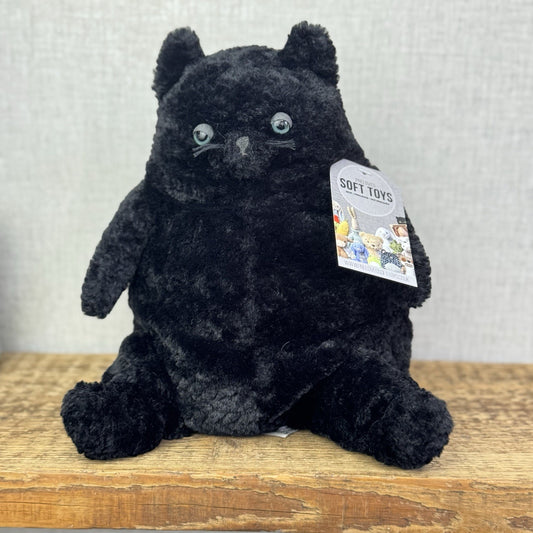 Jellycat Medium Amore Black Cat - Big Black Grumpy Cat Beanie Retired NWOT 12"