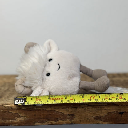 Jellycat Amuseabean Ram - Small Cream Beanie Goat Farm Animal Toy Retired (#2)
