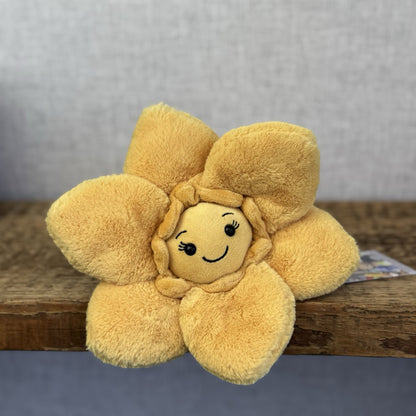 Jellycat Fluery Yellow Daffodil Small - Jellycat Daffodil - Small Flower Plush 