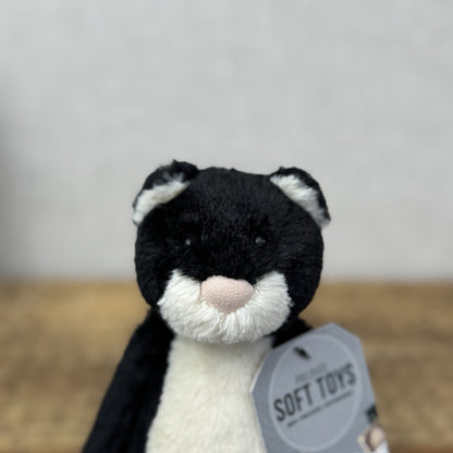 Jellycat Small Bashful Tuxedo Cat - Black/White Cat Retired Kitty Cat 8” Rare