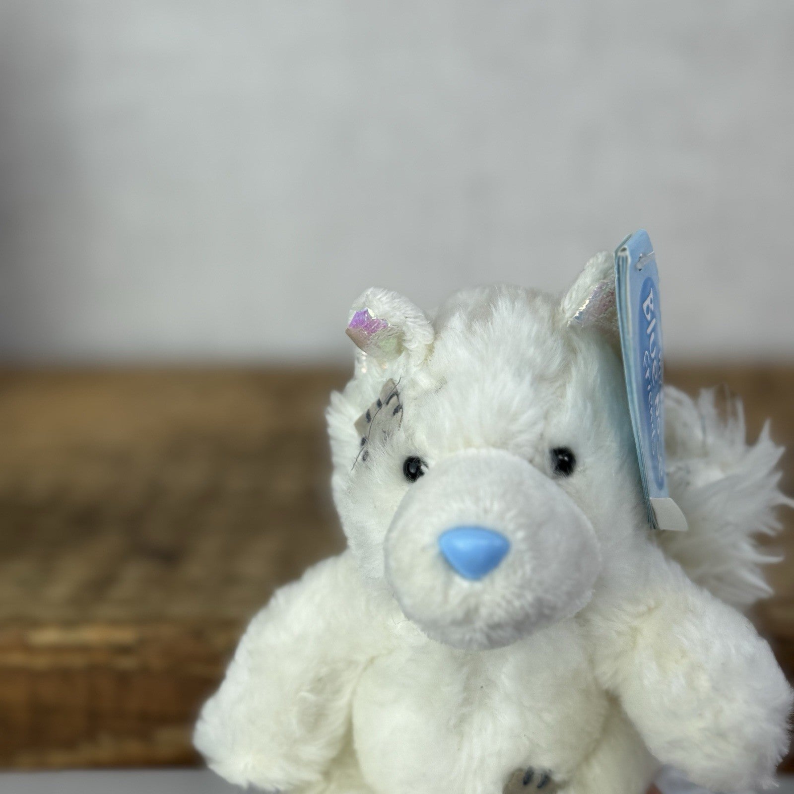 Blue Nose Friends Tinsel #123 - Small With Tags Fox White/Pink Beanie