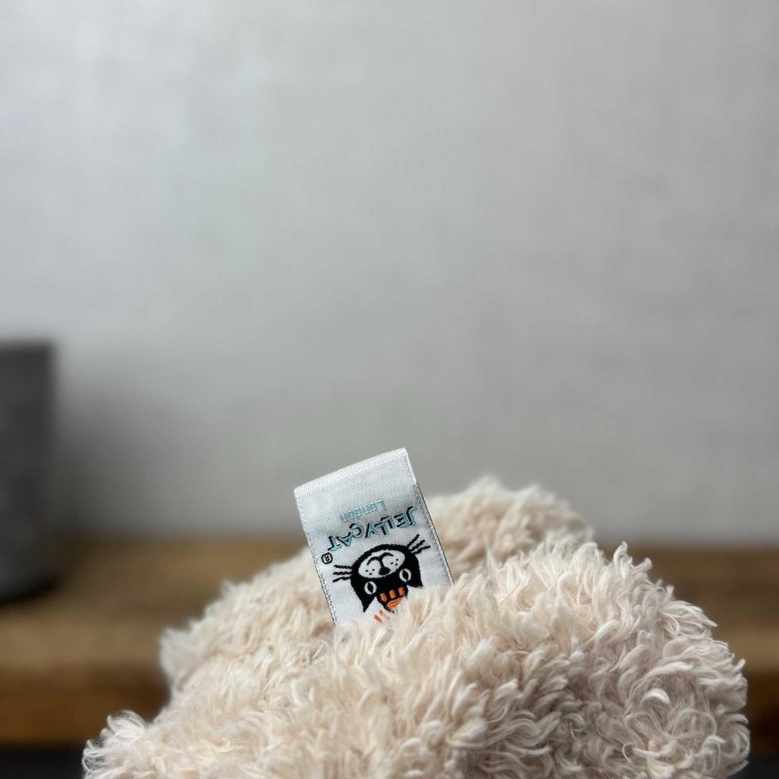 Jellycat Small Biscuit Bear - Curly Off White Small Beanie Bear Retired (#2)