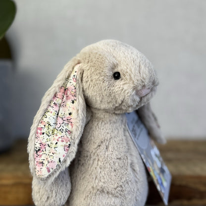 Jellycat Small Bea Beige Blossom Bashful Bunny - Floral Brown Rabbit 8” (#2)