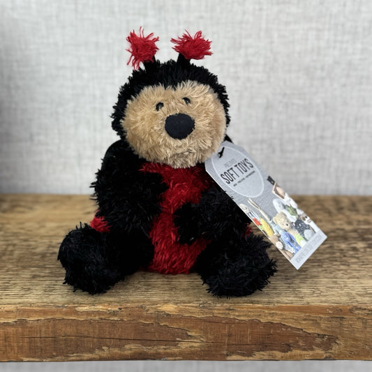 Jellycat Bunglie Tot Leila Ladybird 7”- Beanie  Plush Retired Rare (Repaired)