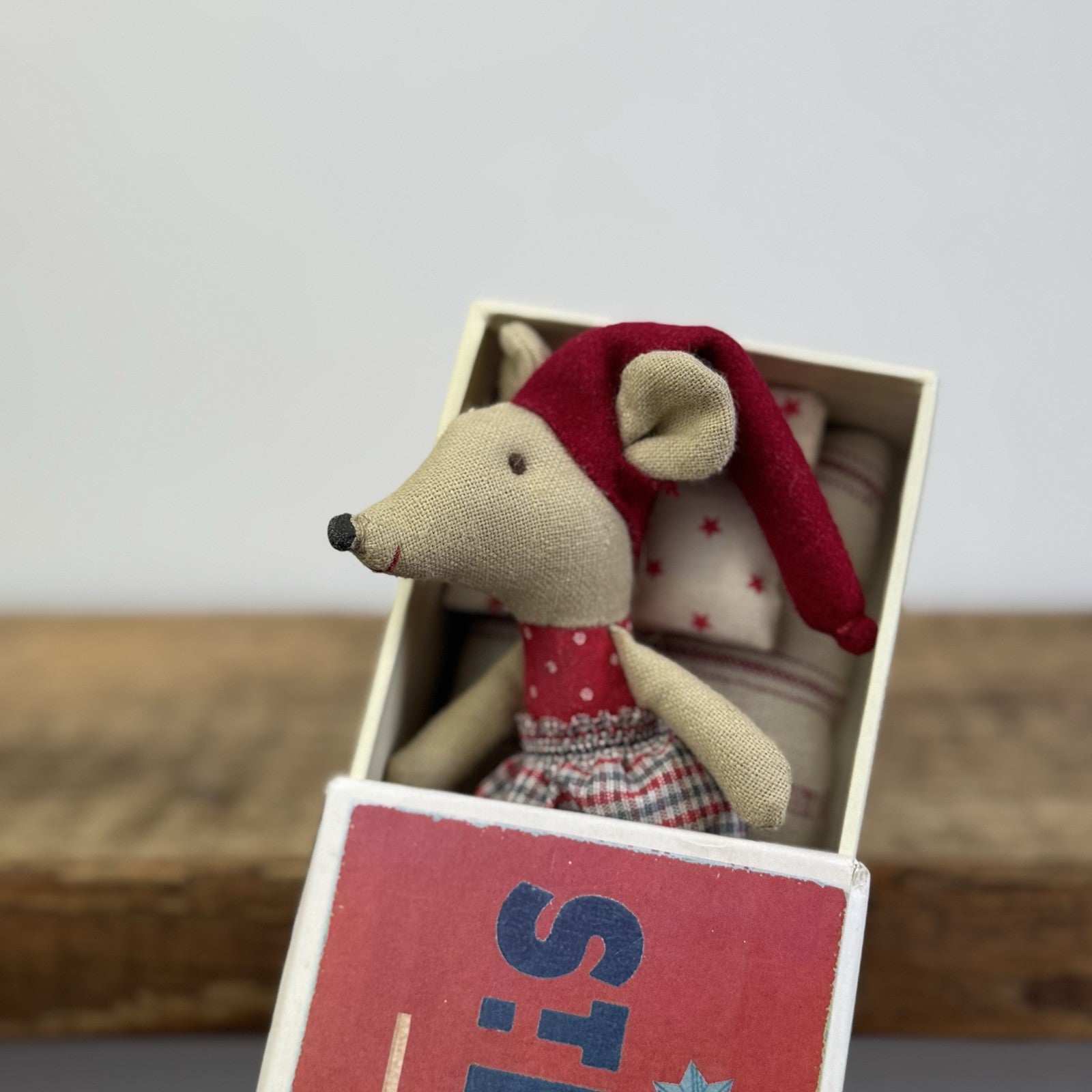 Maileg Mouse Christmas Sister in Box St Louise - Rare Vintage Maileg Mouse