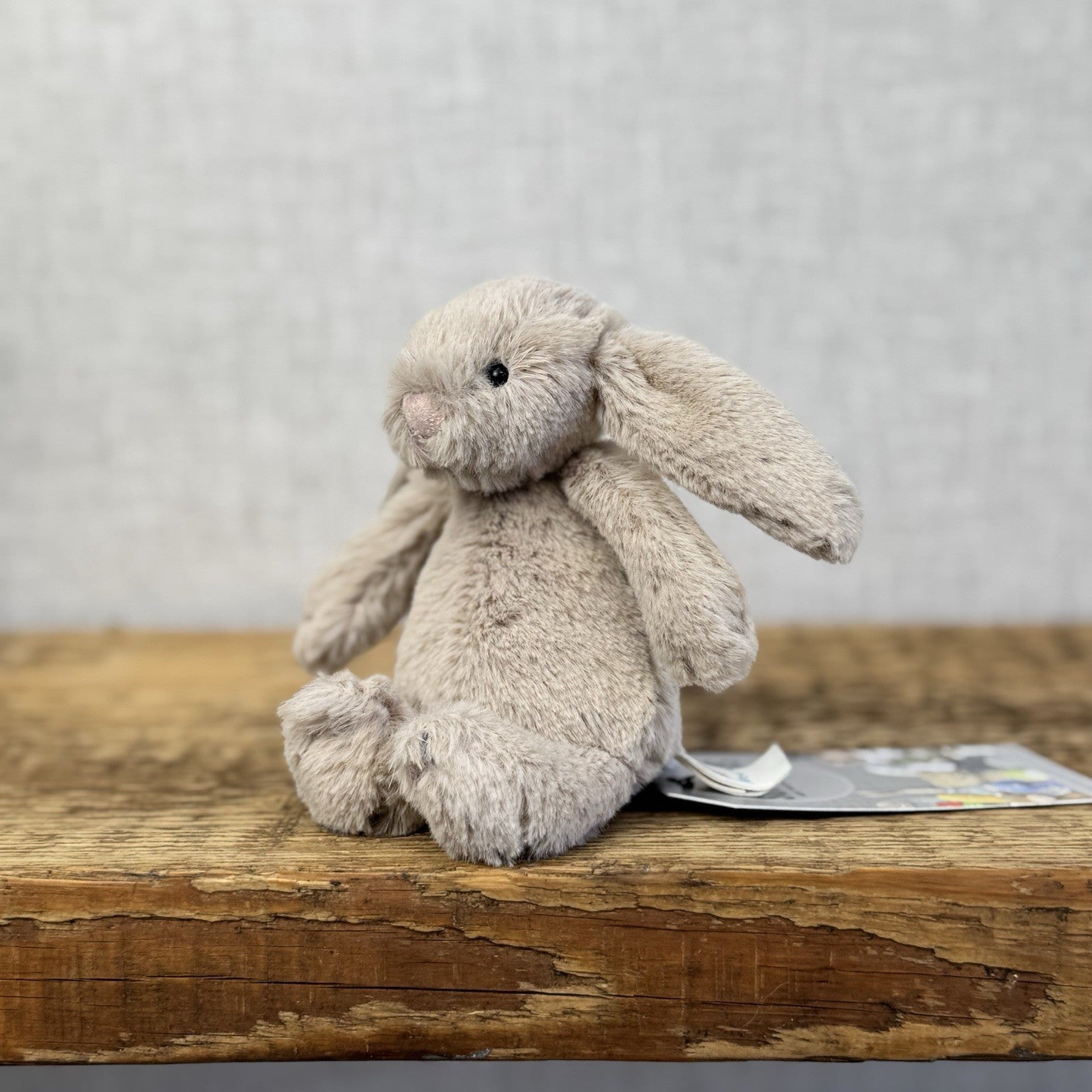 Jellycat Tiny Bashful Beige Bunny - Older Style Fabric Tag Miniature Rabbit 5"