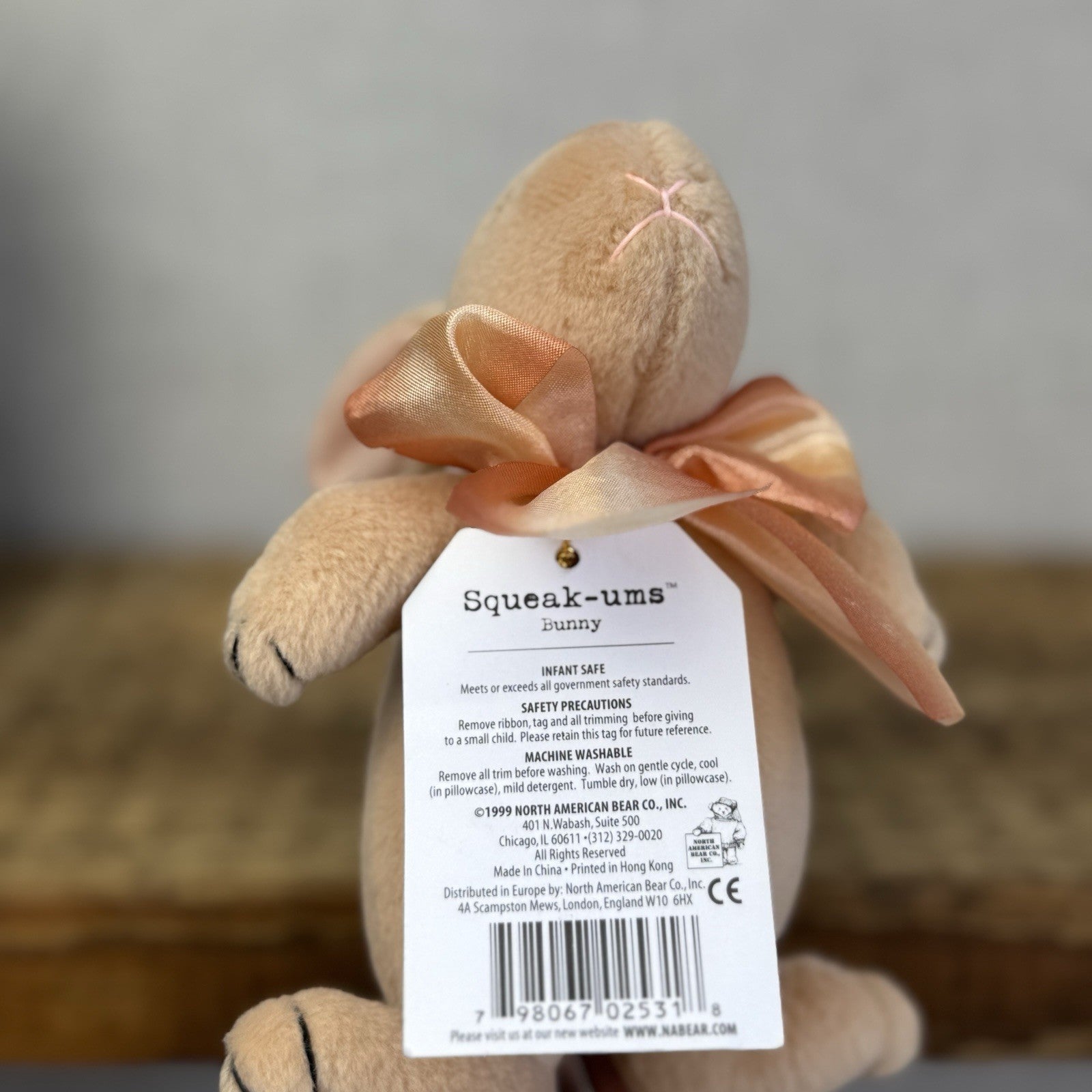 North American Bear Company - Squeek-ums Bunny Mini Unique Baby Gift New