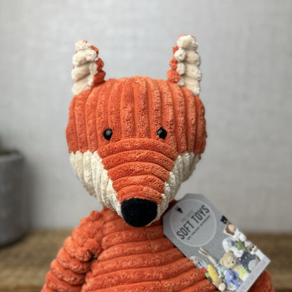 Jellycat Medium Cordy Roy Fox - Orange Corduroy Fox Plush Large Rare Retired 14"