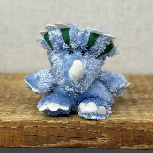 Russ Berrie Luvvies - Jeff Triceratops - Pudding Dino Soft Toy Tiny 4”