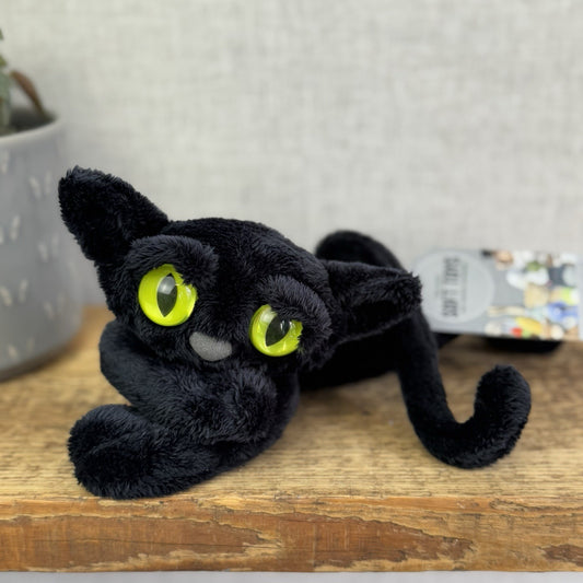 Manhattan Toy Lanky Cats Ziggy - Black Floppy Kitten Soft Toy Without Tag 13”
