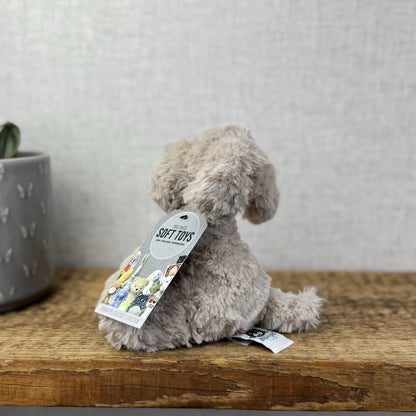 Jellycat Small Riley Fuddlewuddle Pup - Beige/Grey White Company Exclusive 6”