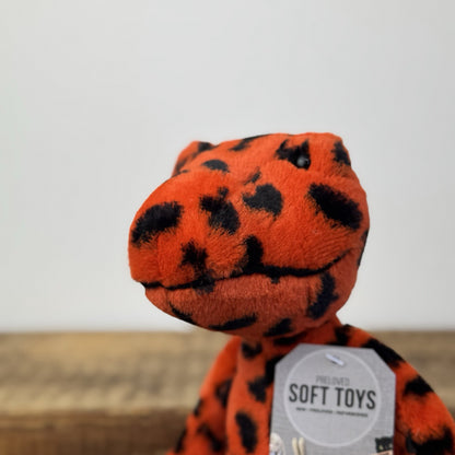 Jellycat Syd Salamander - Orange/Black Spotty Lizard Soft Toy Retired 12"