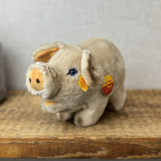 Steiff Cosy Pig - Small Vintage Piglet Soft Toy Collectible With Tags - 5414/18