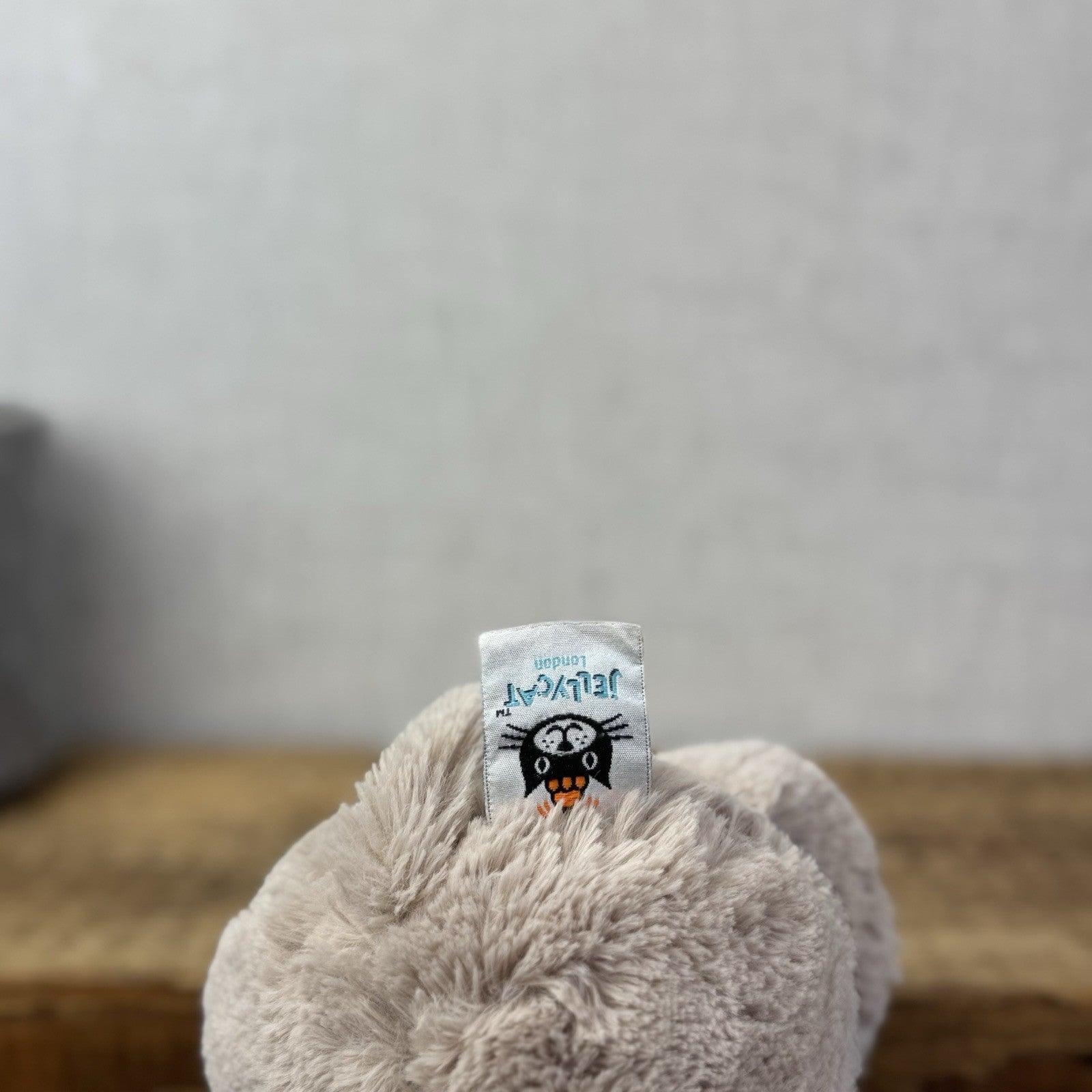 Jellycat Medium Bashful Mouse With Whiskers - Retired Grey Sitting Mouse 12"