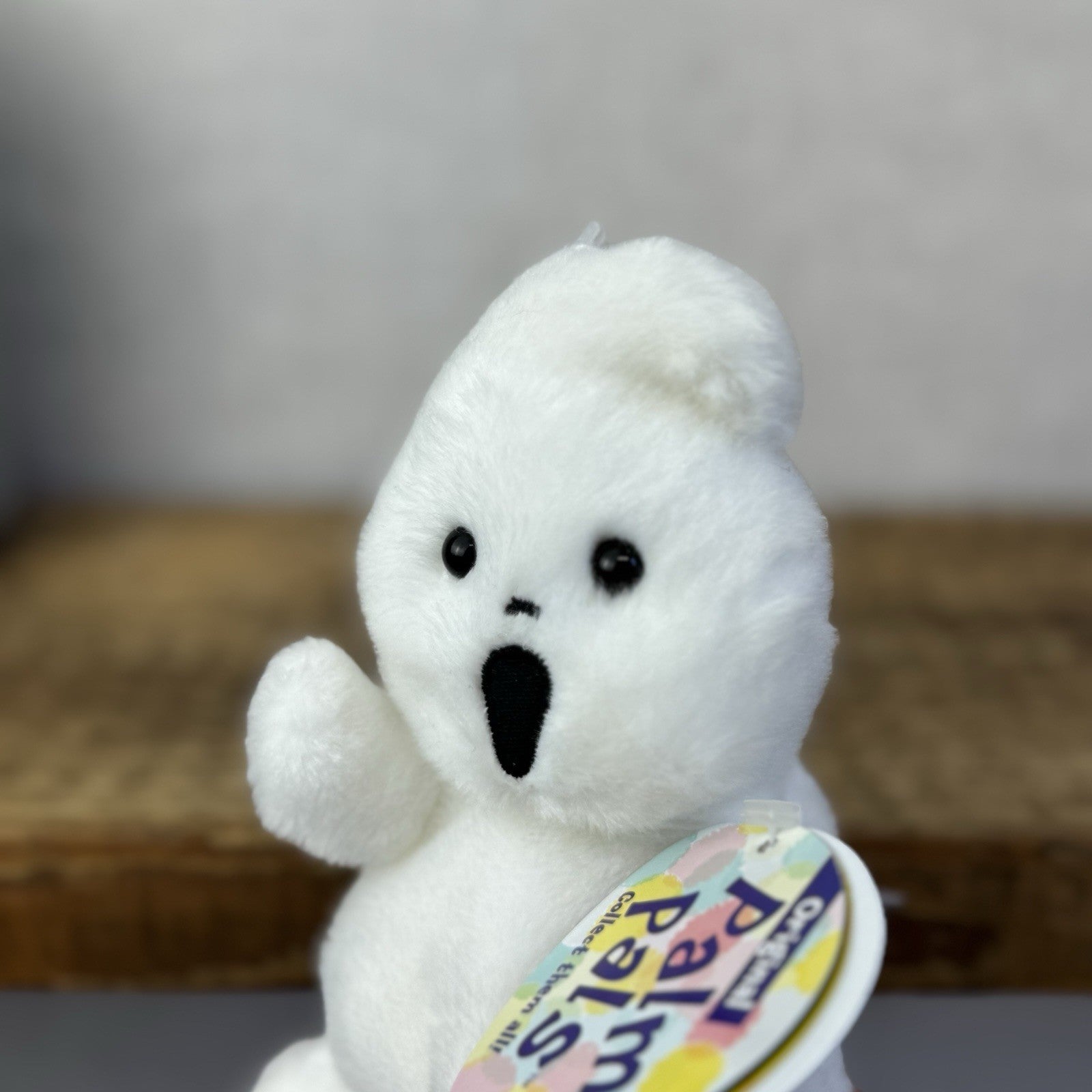 Aurora - Palm Pals Mini Beanbag Plush - Boo Ghost Mini White Halloween Plush 5”