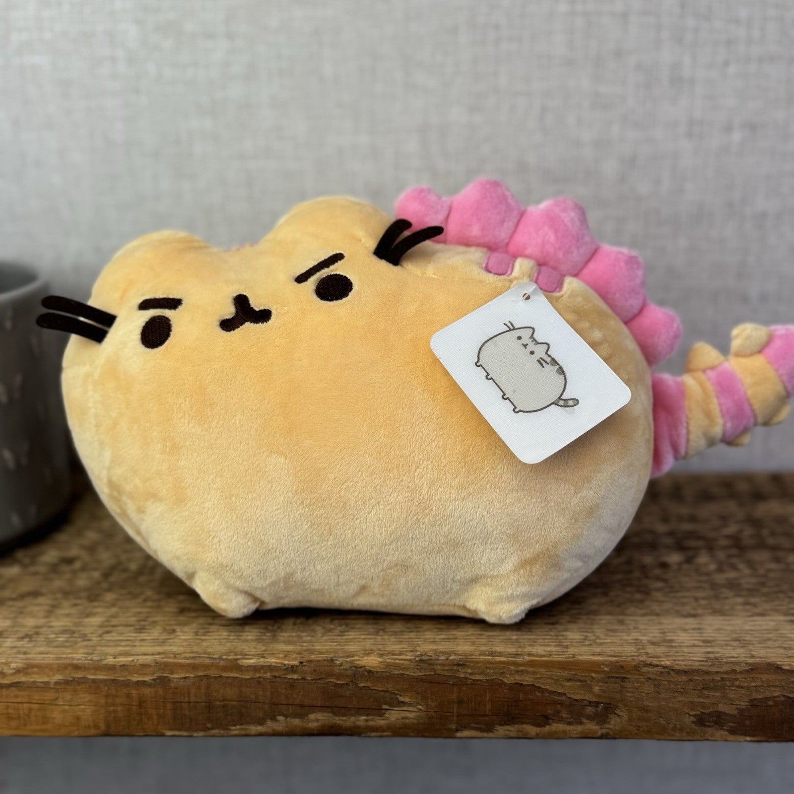 Gund Pusheen Cat - Pusheenosaurus Strawberry Banana Orange/Yellow/Pink 10"