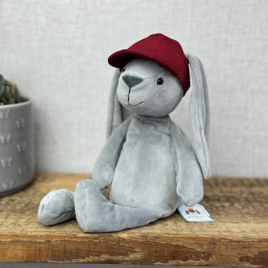 Jellycat Hip Hop Bunny - Grey Bunny Baseball Cap Rare Retired New With Tags