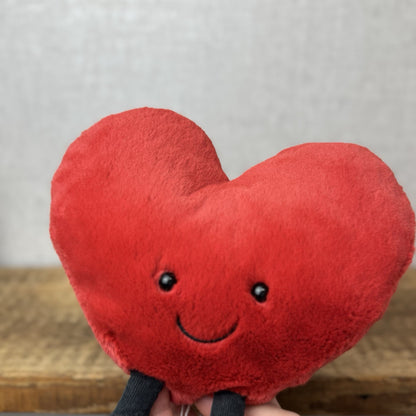 Jellycat Amuseable Red Heart - Larger Heart Beanie Plush Valentine 8" New