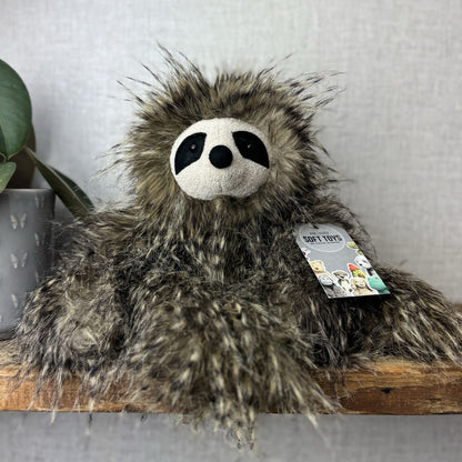 Jellycat Cyril Sloth - Fluffy Grey/brown Sloth Soft Toy Retired Rare Beanie 14”