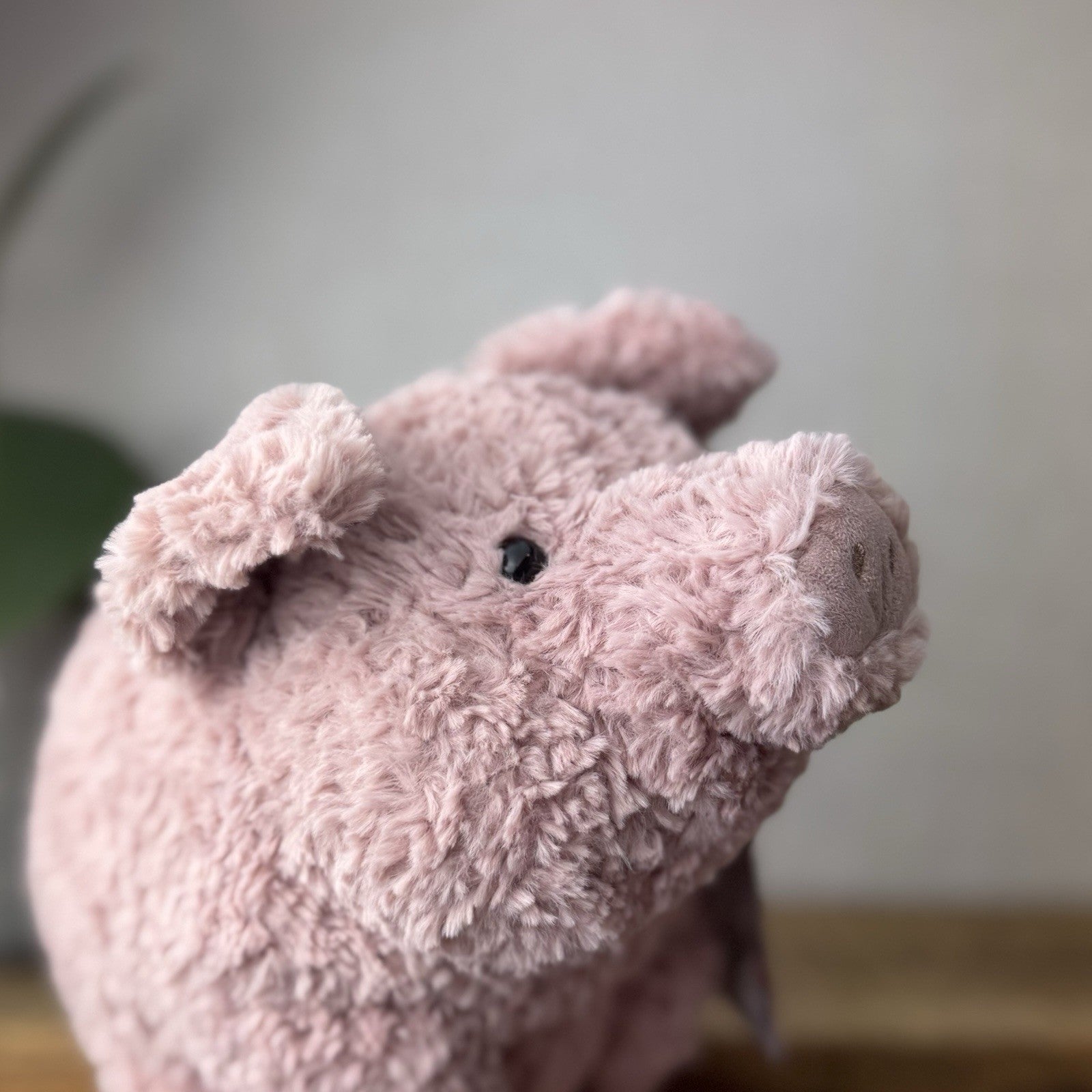 Jellycat Rondle Pig - Large Textured Sitting Pink Piglet Plush Rare Retired 8”