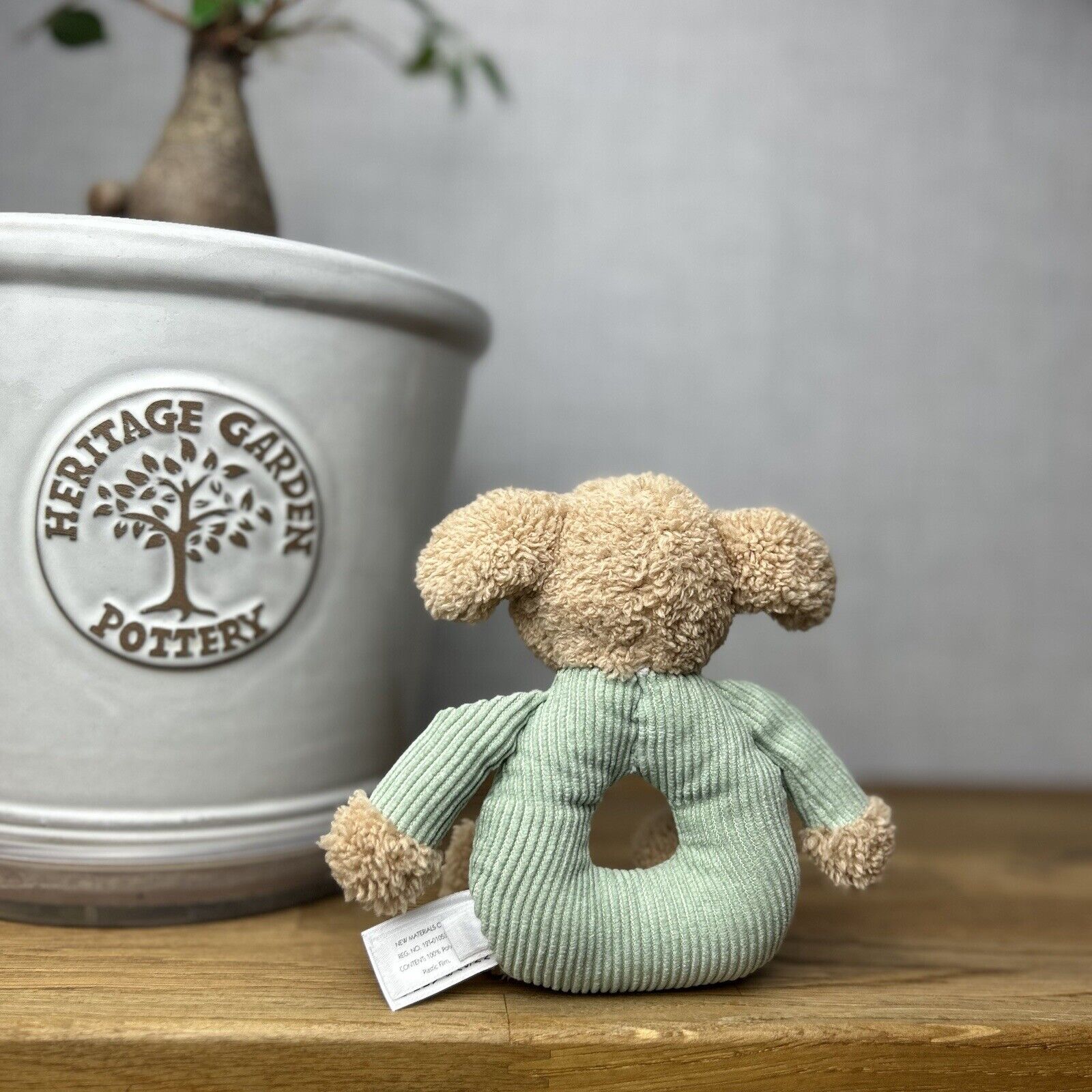Jellycat Jumble Puppy Rattle - Blue Corduroy Rattle - Dog/Puppy Rattle Soft Toy
