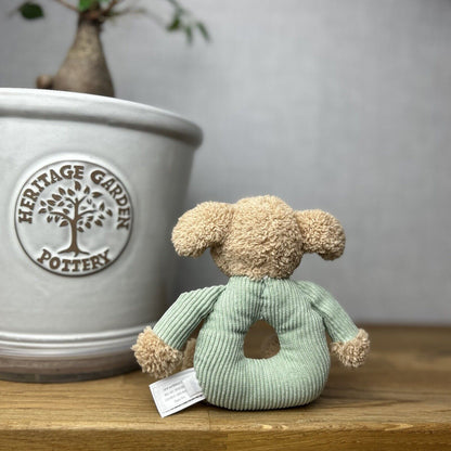 Jellycat Jumble Puppy Rattle - Blue Corduroy Rattle - Dog/Puppy Rattle Soft Toy