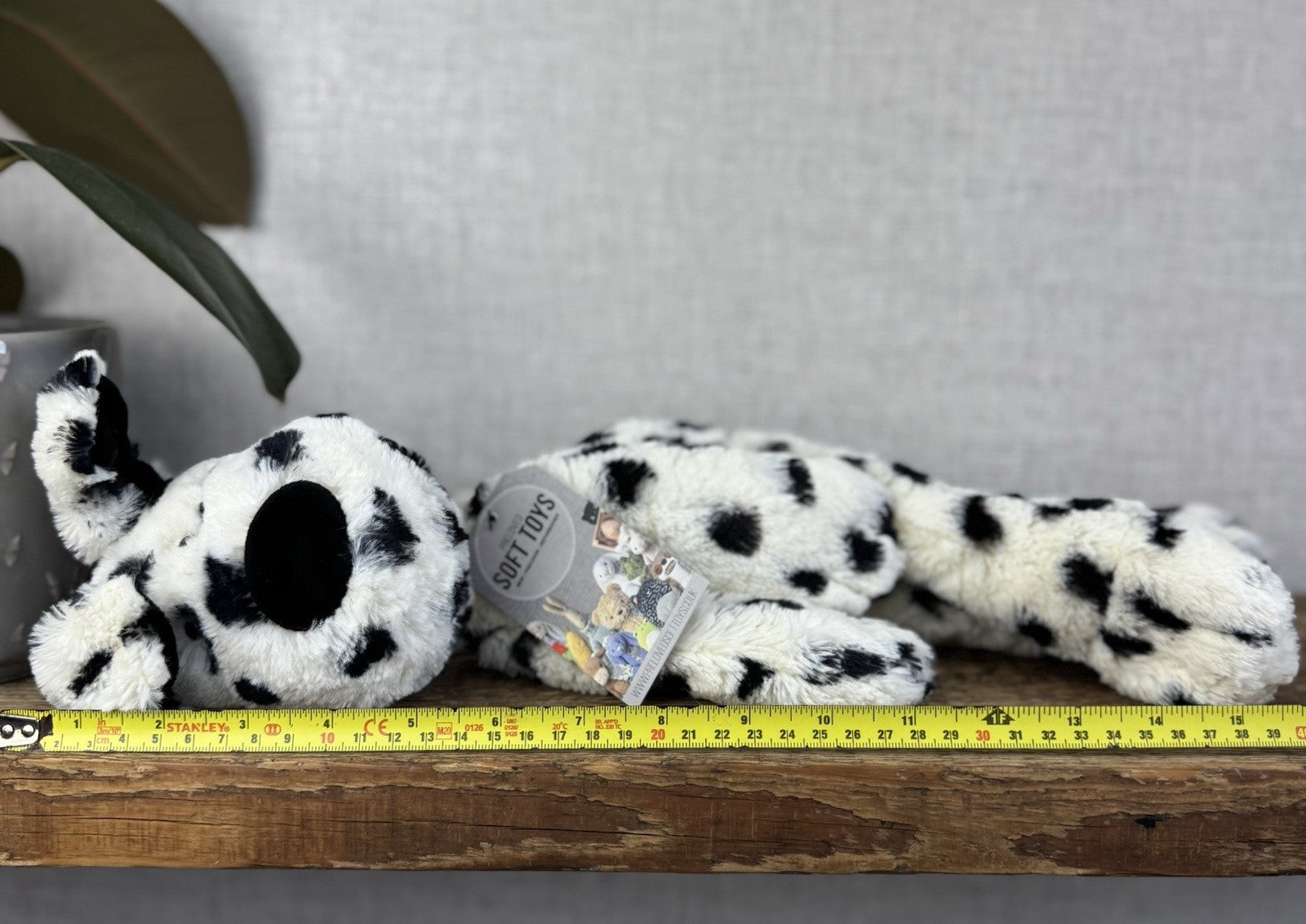 Jellycat Merryday Dalmation - Spotty Dog Soft Toy Long Tail Rare Retired 15”