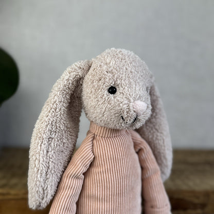 Jellycat Jumble Bunny - Cute Rabbit Plush In Pink Jumper Retired Rare Beanie 12”