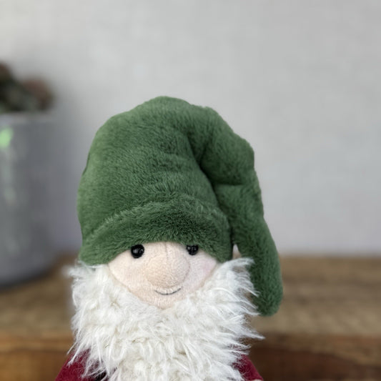 Jellycat Noel Nisse Gnome - Small Garden Gnome Soft Toy Beanie Display 6"
