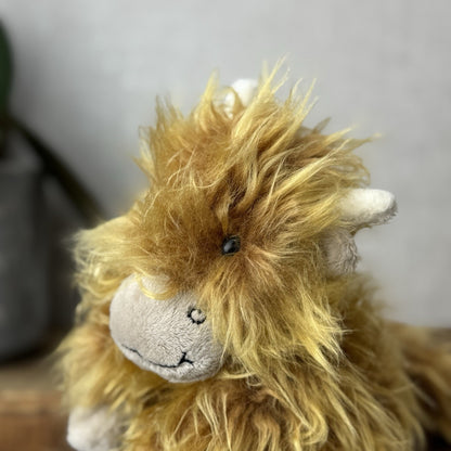 Jellycat Small Truffles Cow - Fluffy Cow Cushion Small Highland Cow Retired 7”
