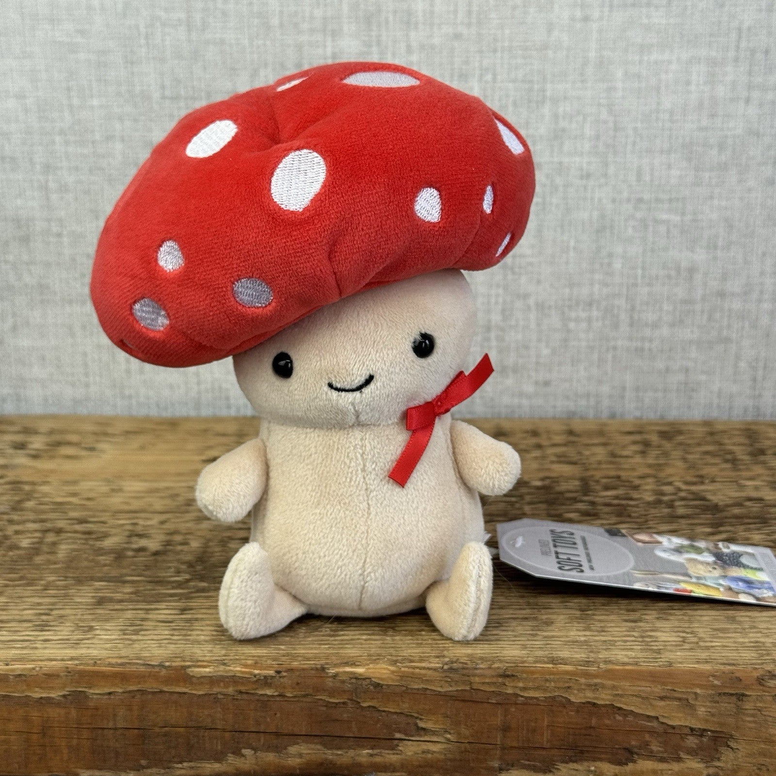 Jellycat Fun-Guy Robbie Red Mushroom Jellycat Plush Cute Kawaii Small 8”