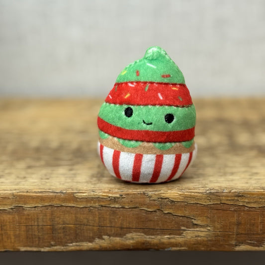 Squishmallow Squishville - Chantal Christmas Cupcake Mini cupcake Plush